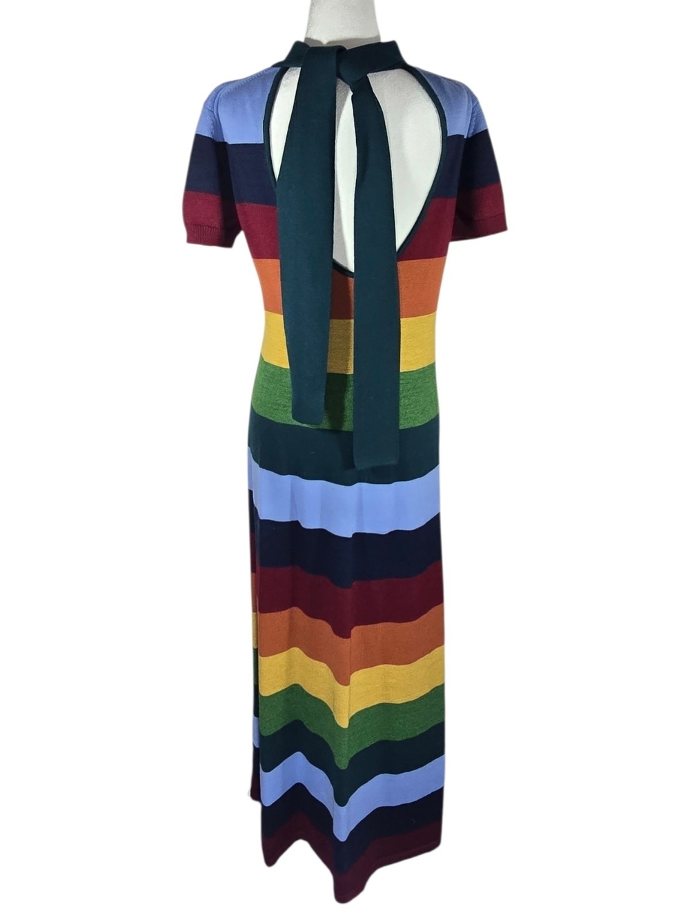 STAUD Fox Rainbow Striped Sweater Maxi Dress - Picture 3 of 4
